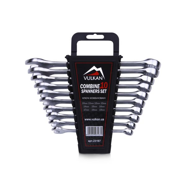 Набір ключів комб. 10-19мм 10од. на пластику