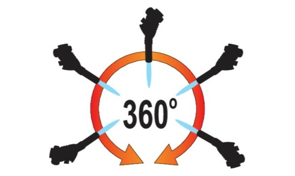 Пальник газовий YATO : цанговe з'єднання. PIEZO. 360°. до 2 кВт. t= 1300 ºC (EN417) [20/80]