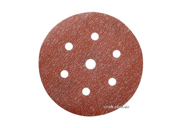 Круг шліфувальний з липучкою з 7 отворами NORTON Pro-A275; Ø= 150 мм, Р 320 (6Н+1) з наждачн паперу