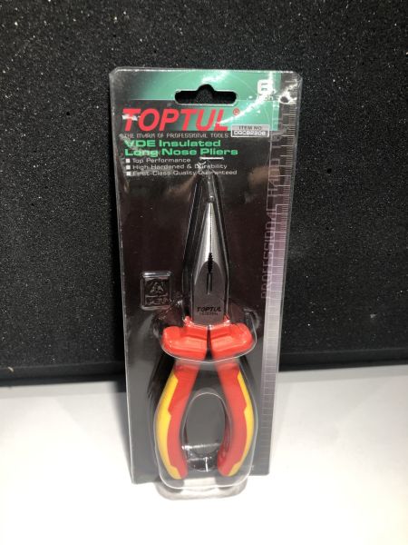 Плоскогубці діелектричні подовжені 6" 1000V VDE TOPTUL DGCB2206