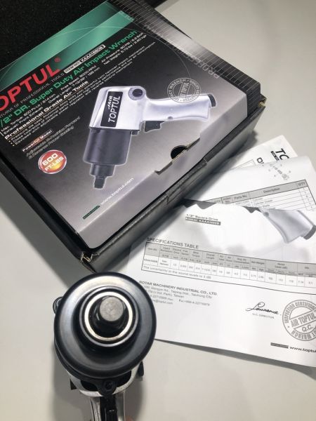 Гайковерт для автосервісу пневматичний 1/2" 814N/m 8000об/хв TOPTUL KAAA1660B