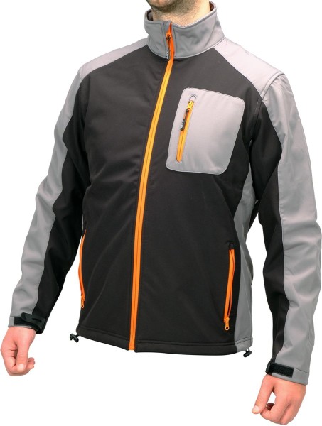 Куртка робоча SOFTSHELL YATO розмір S, чорно-сіра, 3 кишені, 96% поліестер і 4% спандекс [10]
