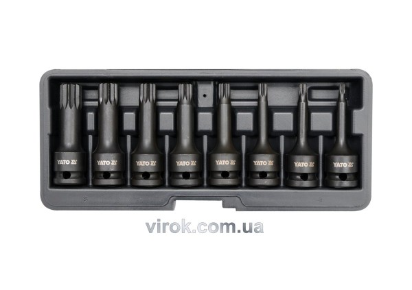 Набір насадок викруткових ударних YATO : SPLINE M5-M18. квадрат 1/2