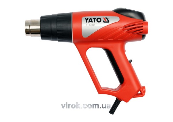 Фен технічний мережевий YATO : P= 2000 Вт, 2 t°.реж: 350°/550°C, потік 500 л/хв+ 6 аксесуари [5]