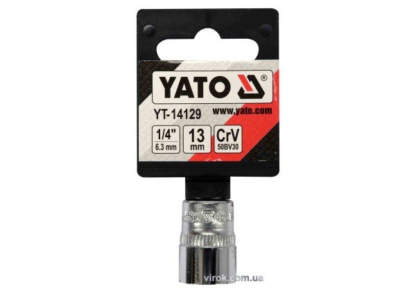 Головка торцева 6-гранна YATO : квадрат 1/4
