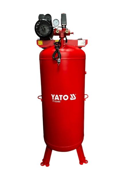 Компресор мережевий YATO 230 В, 2.8 кВт, тиск ≤ 8 Bar,  под. повітря- 290 л/хв, ресивер- 227 л