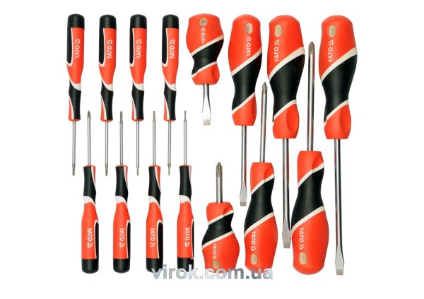 Набір викруток YATO : SL, PH, TORX. 15 шт. [6/24]