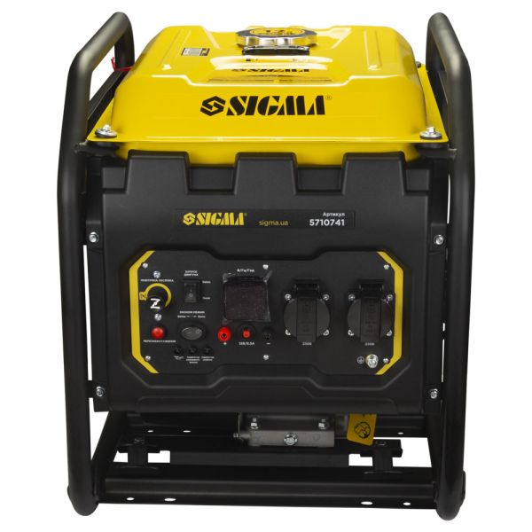 Генератор інверторний бензиновий 220В 4.0/4.5кВт 12л 4-х тактний ручний запуск SIGMA (5710741)