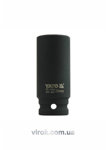 Головка торцева ударна 6-гранна YATO : подовжена, квадрат 1/2