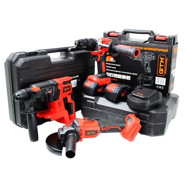 Набір ак. інструменту (Шурупокрут + КШМ + Перфоратор) Промо