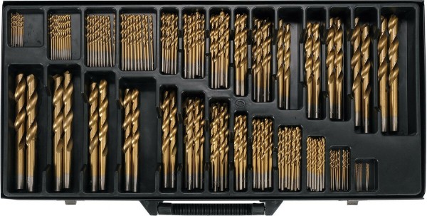 Свердла по металу титанові YATO : HSS-TiN Ø= 1-13 мм. компл. 190 шт [5/90]