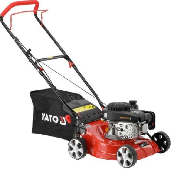 Газонокосарка бензинова YATO 2,1кВт, ширина різання: Ø= 41см, травозбірник- 40л