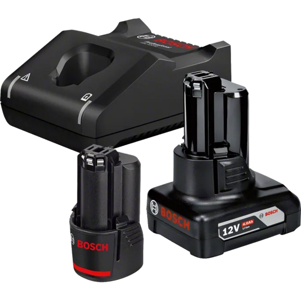 Набір акумулятора та зарядного пристрою Bosch GBA, 1х18В 2Аг, 1х18В 4Аг, ЗУ GAL 12V-40
