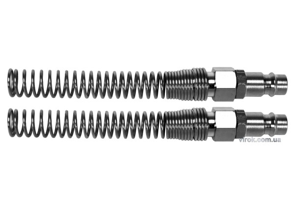 Швидкоз'єднувальні наконечники YATO з пружиною, до шлангу Ø=6х10 мм, 2 шт. [6/60]