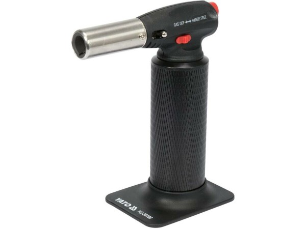 Пальник газовий (бутан) для кухні YATO, з п'єзозап, 375Вт, t= 1350 °С, час праці- 90-120хв, 45мл [6]