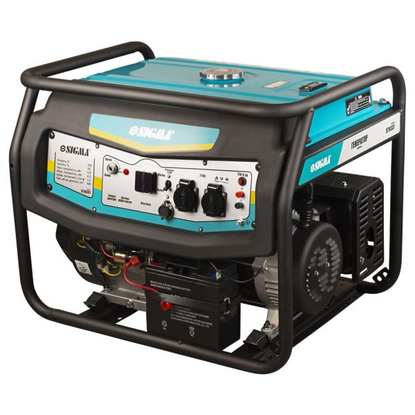 Генератор бензиновий 220В 6.0/6.5кВт 4-х тактний з виведенням під АВР SIGMA (5710331)