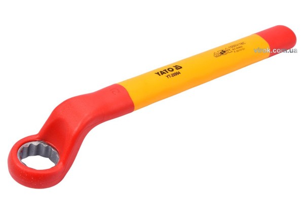 Ключ накидний YATO : Вигнутий, М21 мм, ізольований корпус VDE до 1000V (DW)