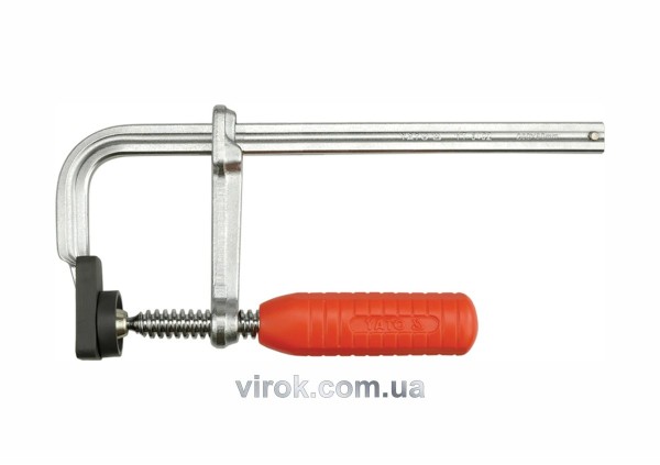 Струбцина кована з пластиковою ручкою YATO, l=250х80 мм [10/30]