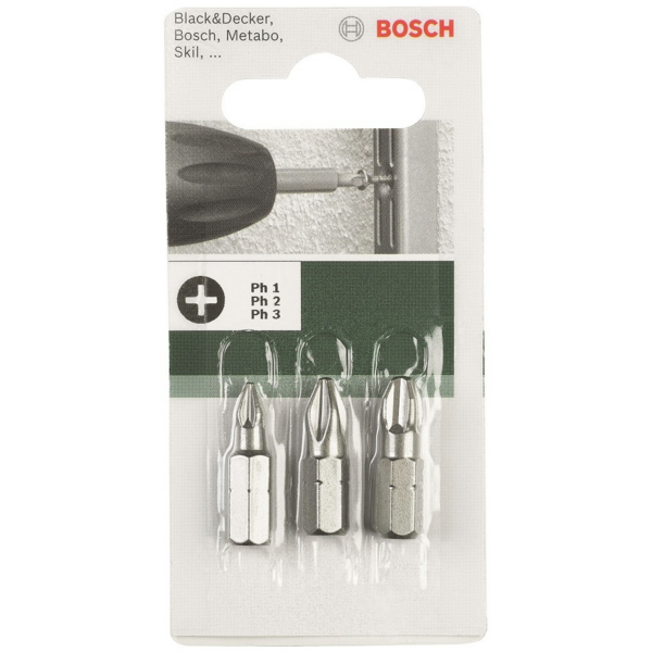 Набір біт Bosch PH1, PH2, PH3, 25мм (2.609.255.964)