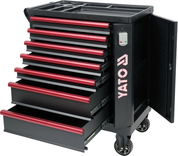 Шафа-візок для інструментів YATO з 7 шуфлядами, 982x 755x 455 мм, кодовий замок [1]