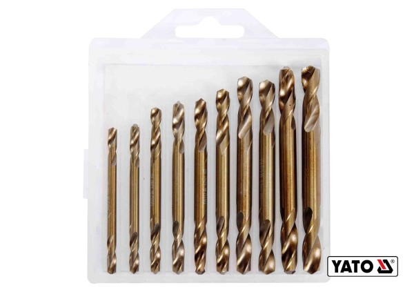 Свердла по металу 2-сторонні, шліфовані YATO : HSS 6542, Ø=3.0- 6.0 мм, 10 шт [10/240]