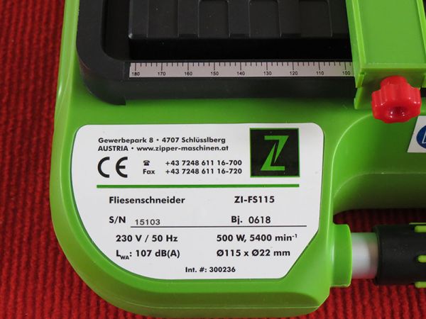 Плиткорізний верстат Zipper ZI-FS115