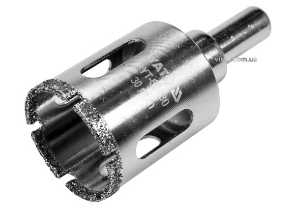 Свердло по гресу і кераміці YATO, Ø= 30 мм, при сухому і мокрому режимах [25/100]