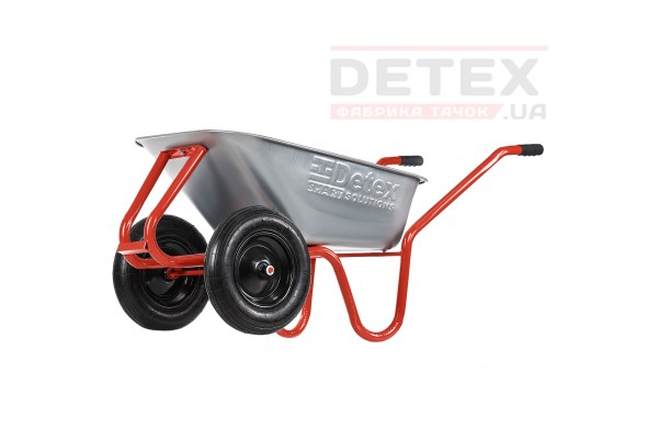 Тачка будівельна 2-х колісна 230кг/100л оцинкована колесо пнематичне (зібрана)