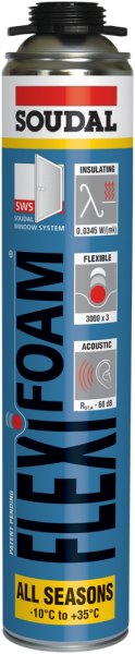 Піна монт. еластич. FLEXIFOAM SOUDAL 750мл піст.