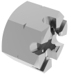 DIN935 Гайка М10 коронч 8 цб