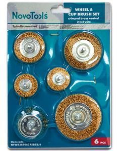 Набір торц.і кільц.щіток д/дрилі 6шт NovoTools