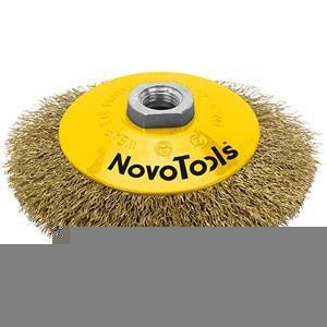 Диск.щітка гофр.пров. 125 М14х2 латунь NovoToolsNTBWB12514BC