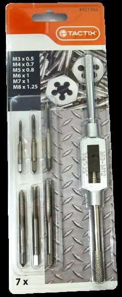 Набір мітчиків M3-M8 з/воротком 7-в-1 TC