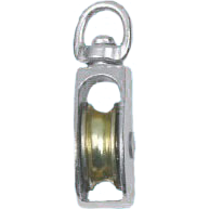 Блок одношків.з вертлюгом 1" нікельований