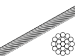 Трос 1 мм 1х19 НЕРЖ А4