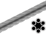 Трос 10 мм 6х12+1FC,КУСКИ цб