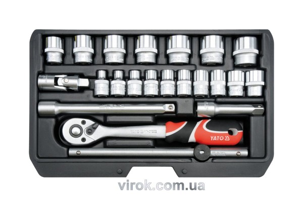 Набір головок торцевих YATO : квадрат 3/8