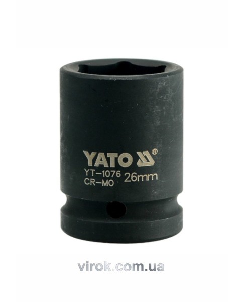 Головка торцева ударна 6-гранна YATO : квадрат 3/4