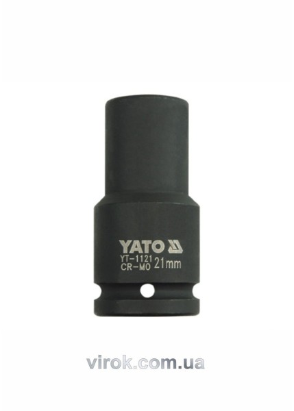 Головка торцева ударна 6-гранна YATO : подовжена, квадрат 3/4