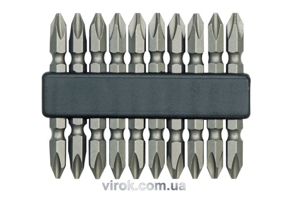 Насадка викруткова двостороння VOREL : PH2 x 60 мм, Cr-V. 10 (Шт/Уп.) [25/100]