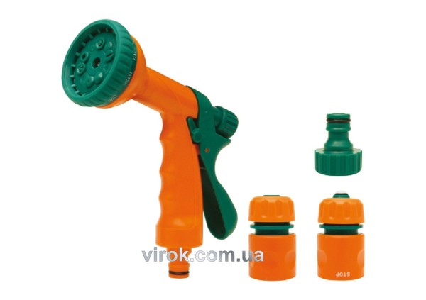Зрошувач-пістолет 10-режимний FLO з набором з'єднань 1/2