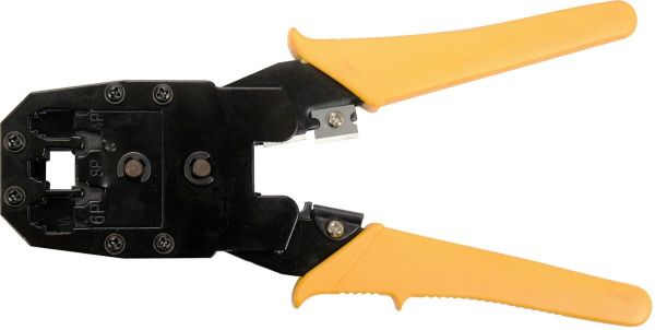Кліщі для затискання телефонних і мережевих штепселів VOREL: L= 195 мм, RJ45 RJ10 RJ11 [10/50]