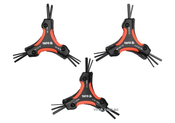 Набір ключів шестигранних YATO : HEX H1.5-H6, TORX T9-T40, 26 шт [6/20]