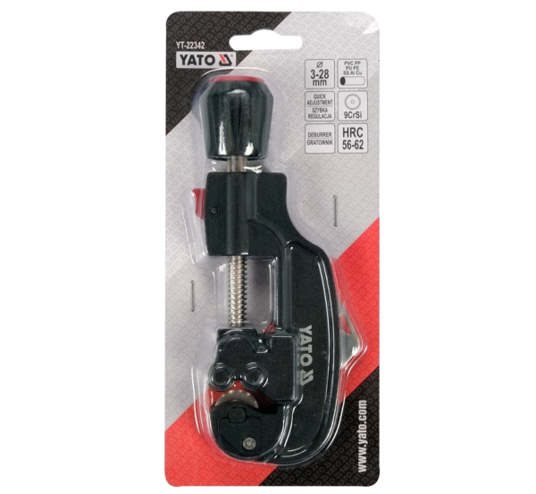 Труборіз швидкоустановний YATO: для труб Ø= 3- 28 мм [6/48]