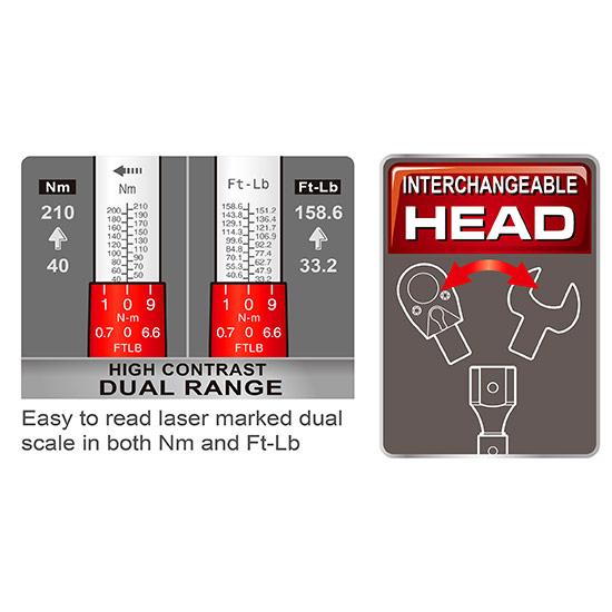 Набір динамометричний 1/2" 11 од. 40-210Nm  TOPTUL GAAI1103
