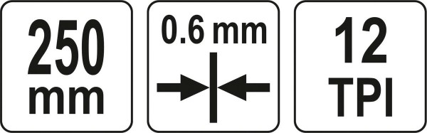 Ножівка з переставним руків'ям YATO : L= 410/250х 60 мм, 12 зубів/1