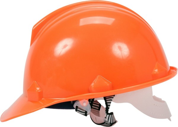 Каска для захисту голови VOREL оранжева з матеріалу HDPE [30/120]