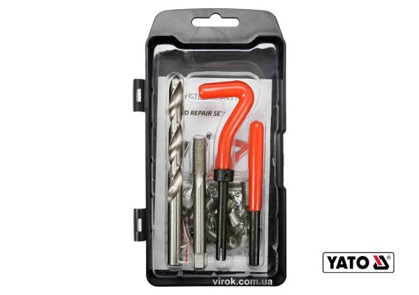 Приладдя для відновлення внутрішньої різьби YATO : М10 x 1.5 мм, HSS 4241/4341, 30 шт [20/40]