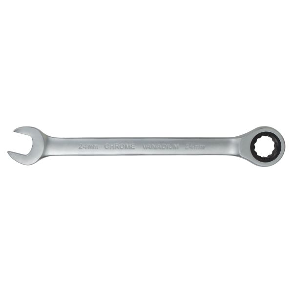 Ключ ріжково-накидний трещеточний 24мм CrV polished SIGMA (6022241)