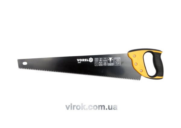 Ножівка по дереву VOREL: L= 500мм, W=1мм, Тефлонове покриття, 65Mn,Тверд. 50-54 HRC, 7 зуб./1